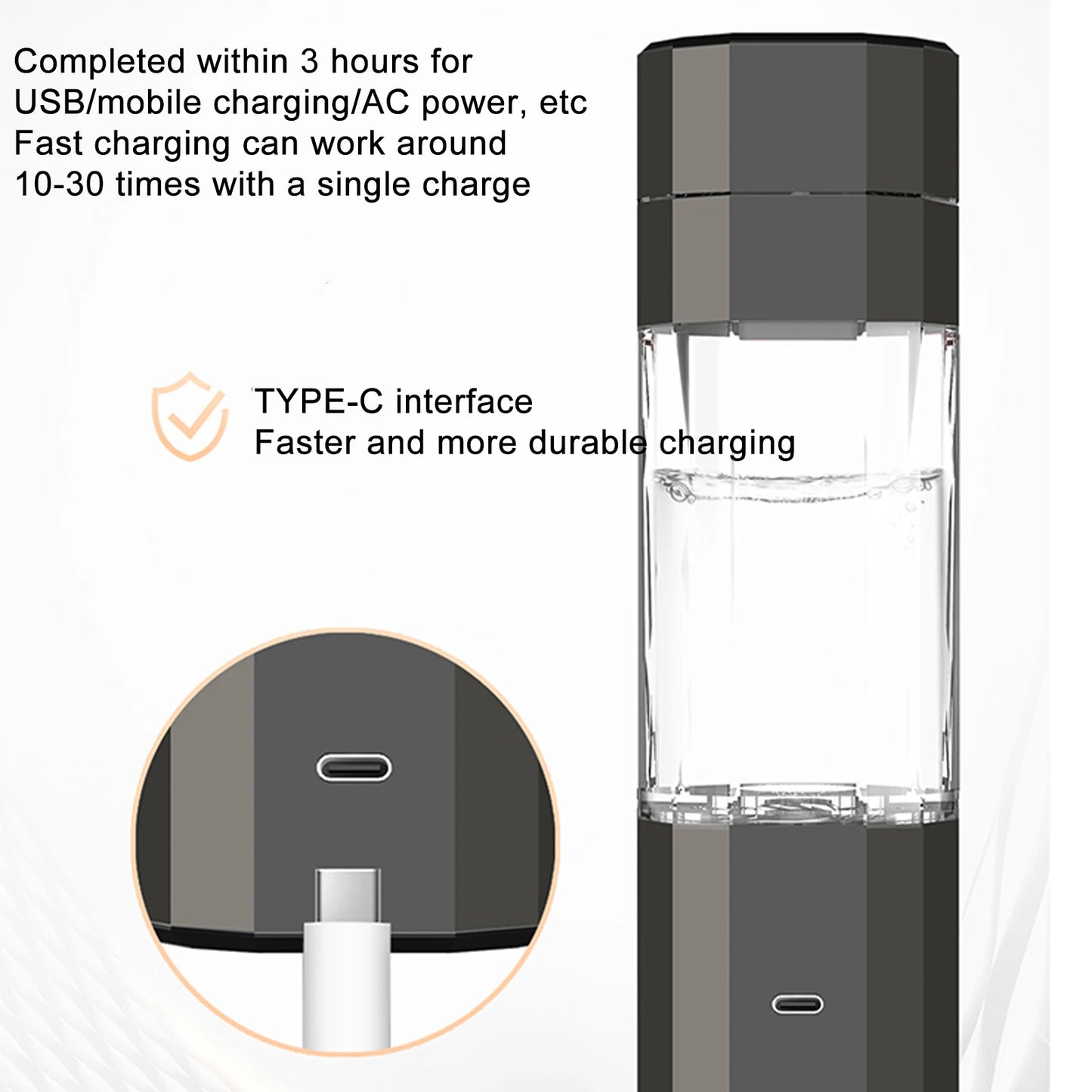 H60 6000PPB Intelligent Hydrogen Rich Water Bottle