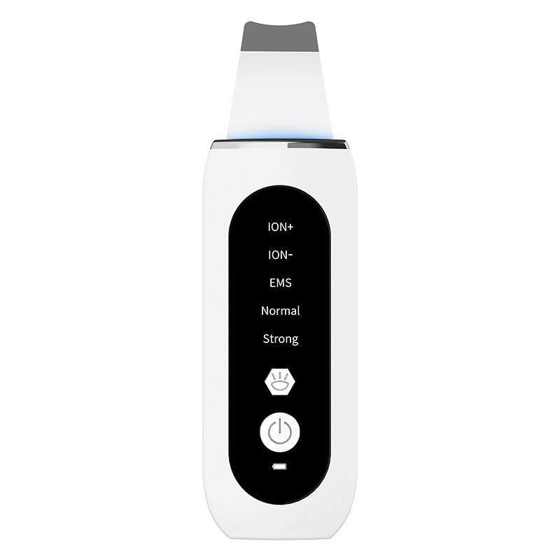 Facial Lift Deep Face Cleaning Device. Red Blue Light Electric Ultrasonic Face Sonic Skin Scrubber & Spatula