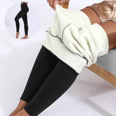 Velvet Tight Thermal Pants Autumn And Winter Models Lamb's Wool Thickened