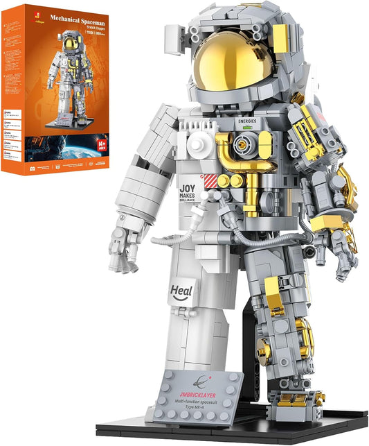 Space Astronaut Building Block Sets for Adults, 1008 PCS Spaceman Toys with Display Stand