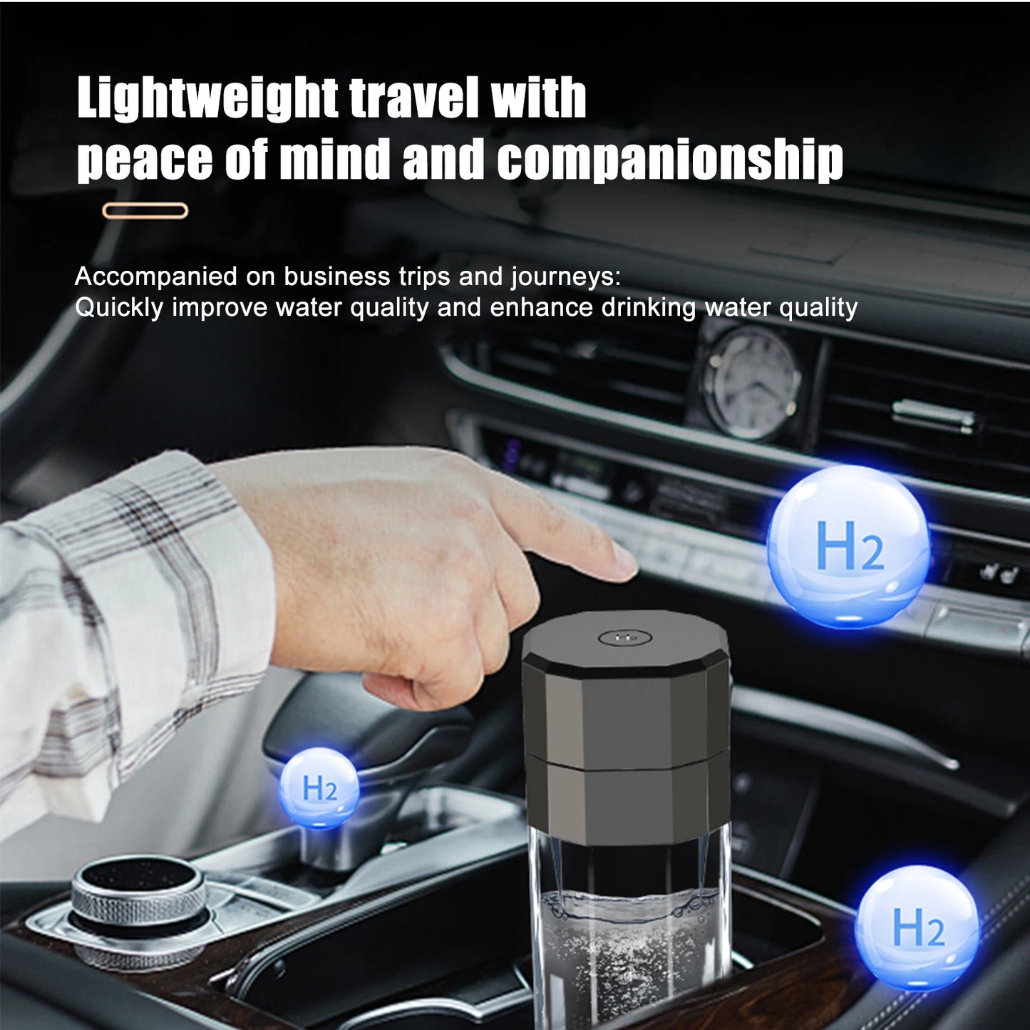 H60  6000PPB  Intelligent Hydrogen Rich Water Cup Portable Water Electrolysis Hydrogen Cup Leak-Proof Mug Healthy Drinking Cup