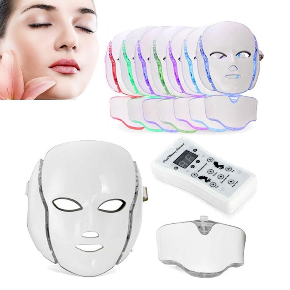 7 Color PDT light Therapy face Beauty Machine LED Facial & Neck Mask